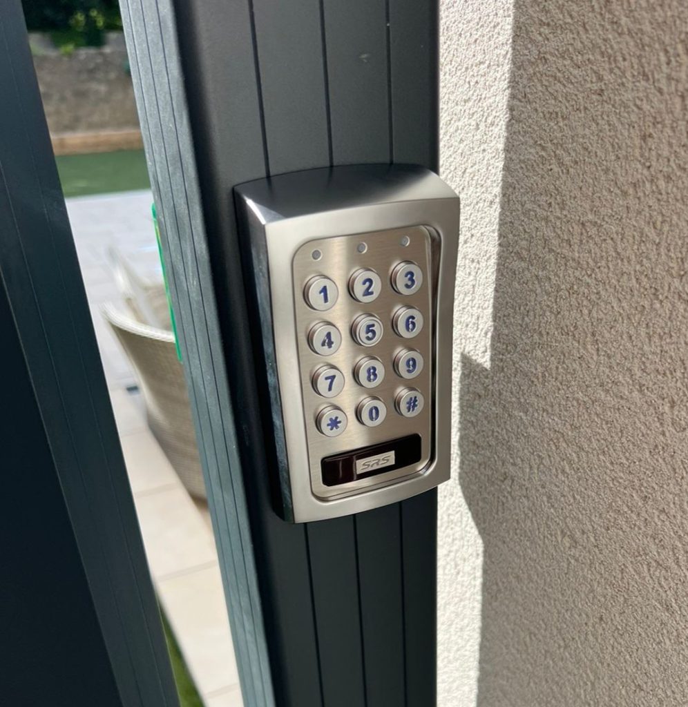 number keypad to gain access to building